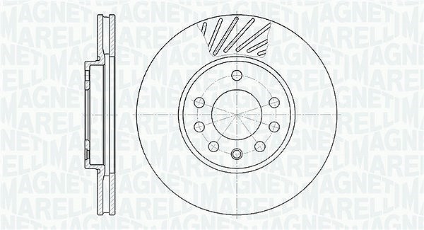 Magneti Marelli Bremsscheibe [Hersteller-Nr. 361302040210] für Vauxhall, Opel, Chevrolet