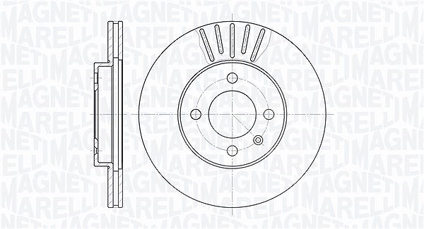 Magneti Marelli Bremsscheibe [Hersteller-Nr. 361302040250] für VW, Seat