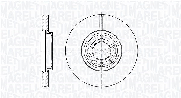 Magneti Marelli Bremsscheibe [Hersteller-Nr. 361302040154] für Saab, Opel, Cadillac, Vauxhall