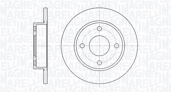 Magneti Marelli Bremsscheibe [Hersteller-Nr. 361302040153] für Ford, Mazda