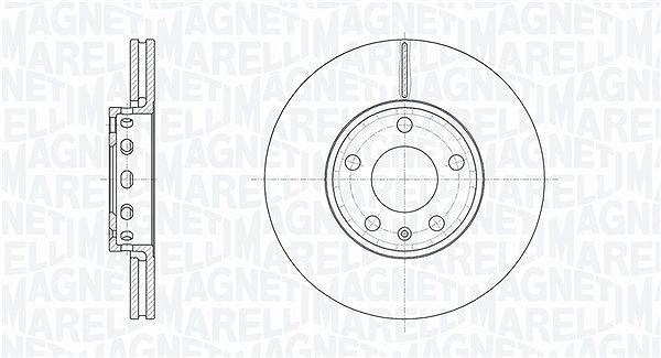 Magneti Marelli Bremsscheibe [Hersteller-Nr. 361302040242] für Skoda, Seat, Audi