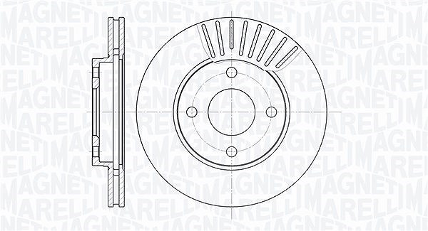 Magneti Marelli Bremsscheibe [Hersteller-Nr. 361302040206] für Ford, Mazda