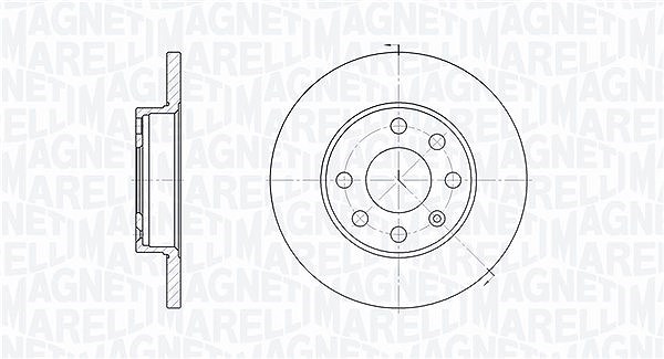 Magneti Marelli Bremsscheibe [Hersteller-Nr. 361302040177] für Opel, Vauxhall, Bedford