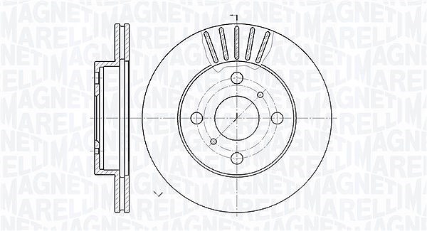 Magneti Marelli Bremsscheibe [Hersteller-Nr. 361302040204] für Toyota