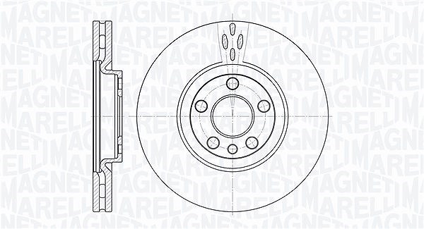 Magneti Marelli Bremsscheibe [Hersteller-Nr. 361302040200] für Lancia, Peugeot, Fiat, Citroën