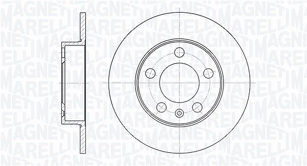 Magneti Marelli 1x Bremsscheibe [Hersteller-Nr. 361302040151] für Skoda, VW, Seat, Audi