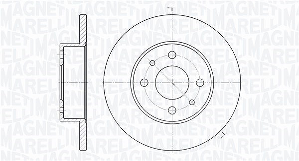 Magneti Marelli Bremsscheibe [Hersteller-Nr. 361302040175] für Autobianchi, Fiat, Lancia, Innocenti