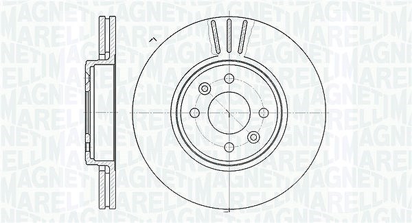 Magneti Marelli Bremsscheibe [Hersteller-Nr. 361302040198] für Renault