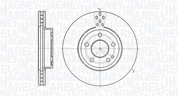 Magneti Marelli Bremsscheibe [Hersteller-Nr. 361302040196] für Mercedes-Benz