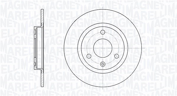 Magneti Marelli Bremsscheibe [Hersteller-Nr. 361302040173] für Peugeot, Citroën
