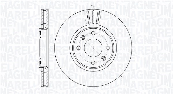 Magneti Marelli Bremsscheibe [Hersteller-Nr. 361302040172] für Citroën, Peugeot, Vauxhall, Toyota, Opel, Ds