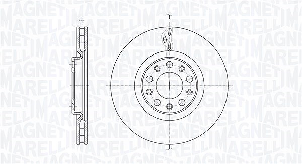 Magneti Marelli Bremsscheibe [Hersteller-Nr. 361302040144] für Alfa Romeo, Chrysler