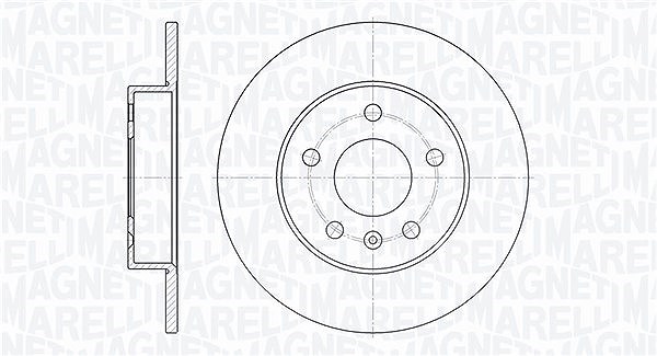 Magneti Marelli Bremsscheibe [Hersteller-Nr. 361302040141] für Vauxhall, Chevrolet, Opel