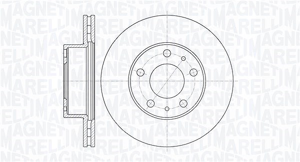 Magneti Marelli Bremsscheibe [Hersteller-Nr. 361302040168] für Fiat, Citroën, Peugeot
