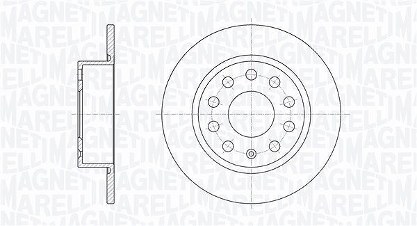 Magneti Marelli Bremsscheibe [Hersteller-Nr. 361302040115] für Skoda, Seat, Audi, VW