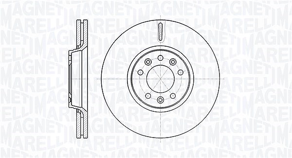 Magneti Marelli Bremsscheibe [Hersteller-Nr. 361302040114] für Fiat, Toyota, Peugeot, Citroën