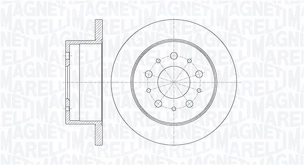 Magneti Marelli Bremsscheibe [Hersteller-Nr. 361302040137] für Fiat, Peugeot, Citroën