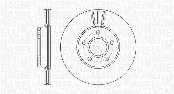 Magneti Marelli Bremsscheibe [Hersteller-Nr. 361302040136] für Ford, Volvo