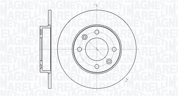 Magneti Marelli Bremsscheibe [Hersteller-Nr. 361302040111] für Peugeot, Citroën