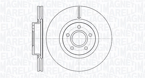 Magneti Marelli Bremsscheibe [Hersteller-Nr. 361302040134] für Ford, Volvo