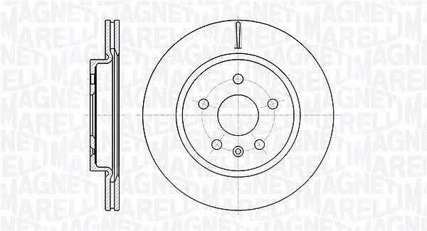 Magneti Marelli Bremsscheibe [Hersteller-Nr. 361302040102] für Opel, Chevrolet, Saab, Vauxhall