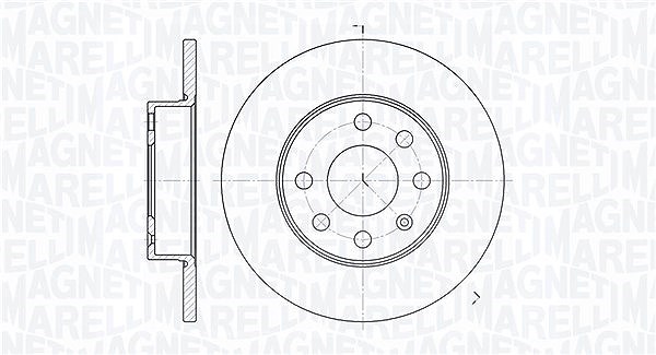 Magneti Marelli Bremsscheibe [Hersteller-Nr. 361302040129] für Vauxhall, Opel