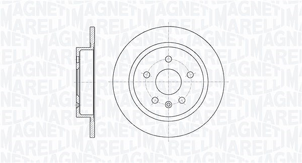 Magneti Marelli Bremsscheibe [Hersteller-Nr. 361302040101] für Chevrolet, Opel, Saab, Vauxhall