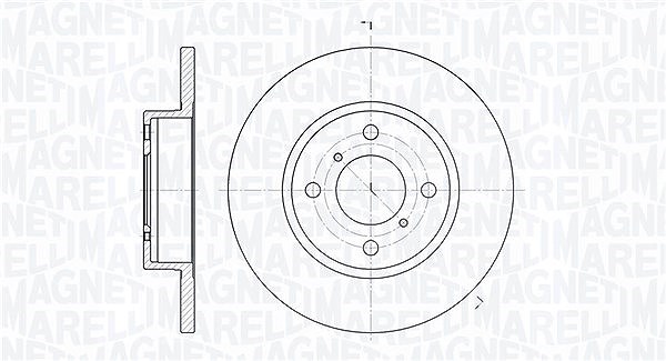 Magneti Marelli Bremsscheibe [Hersteller-Nr. 361302040127] für Opel, Suzuki, Vauxhall