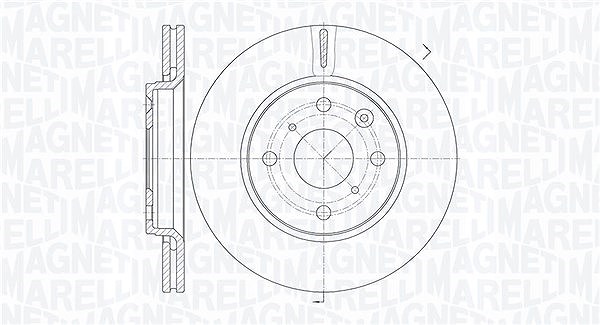 Magneti Marelli Bremsscheibe [Hersteller-Nr. 361302040124] für Peugeot, Toyota, Citroën