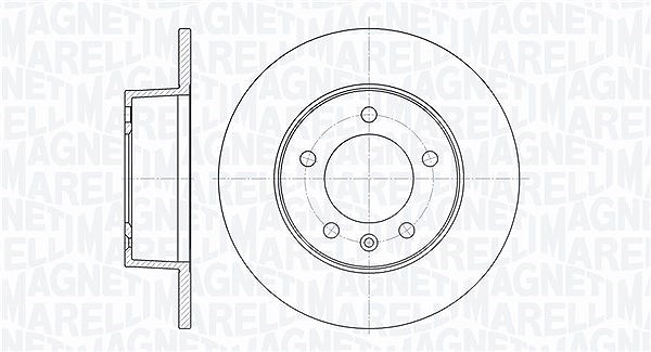 Magneti Marelli Bremsscheibe [Hersteller-Nr. 361302040121] für Renault, Opel, Nissan, Vauxhall