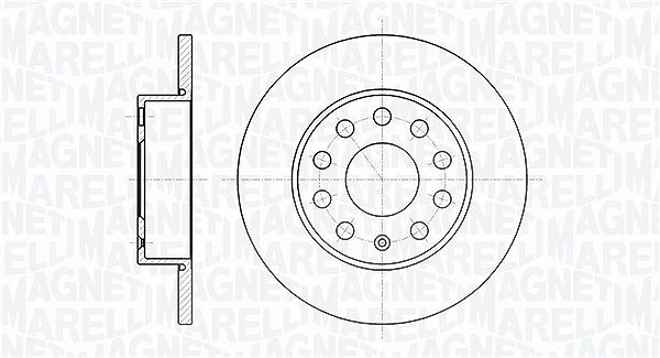 Magneti Marelli Bremsscheibe [Hersteller-Nr. 361302040117] für Skoda, Seat, Audi, VW