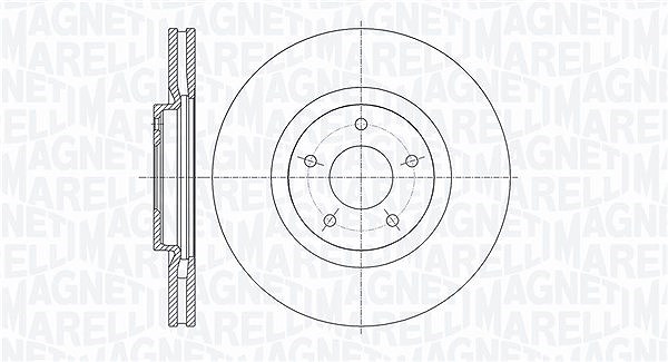 Magneti Marelli Bremsscheibe [Hersteller-Nr. 361302040608] für Nissan, Renault