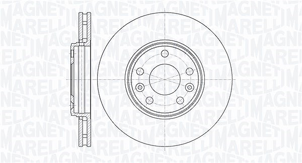 Magneti Marelli Bremsscheibe Vorderachse Belüftet [Hersteller-Nr. 361302040606] für Renault