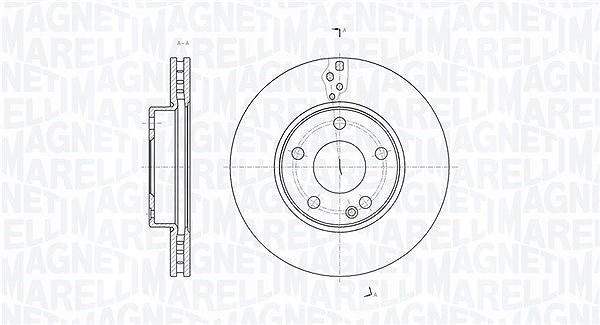 Magneti Marelli Bremsscheibe [Hersteller-Nr. 361302040602] für Mercedes-Benz