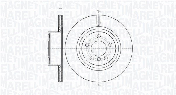 Magneti Marelli Bremsscheibe [Hersteller-Nr. 361302040634] für BMW, Toyota