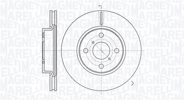 Magneti Marelli Bremsscheibe [Hersteller-Nr. 361302040590] für Toyota, Daihatsu