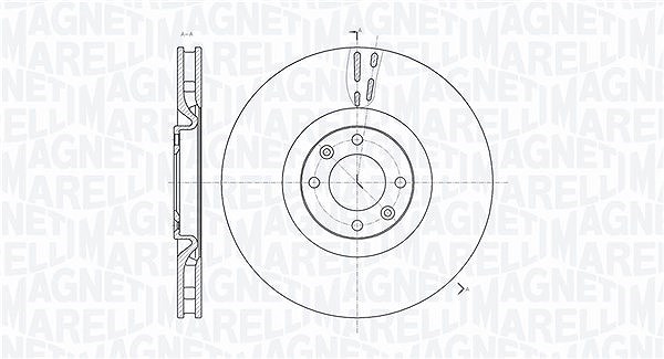Magneti Marelli Bremsscheibe [Hersteller-Nr. 361302040582] für Peugeot, Citroën, Ds