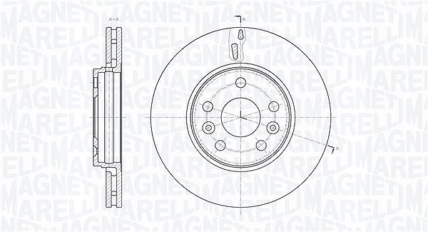 Magneti Marelli Bremsscheibe [Hersteller-Nr. 361302040568] für Nissan, Mercedes-Benz, Renault
