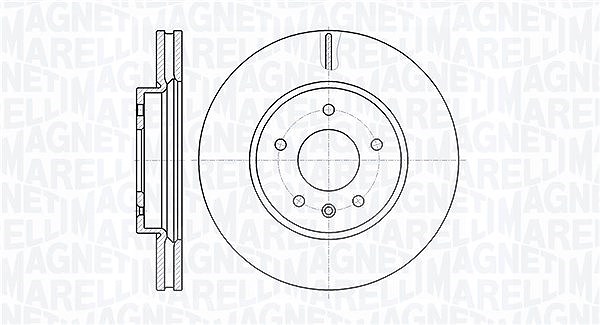Magneti Marelli Bremsscheibe [Hersteller-Nr. 361302040560] für Vauxhall, Chevrolet, Opel