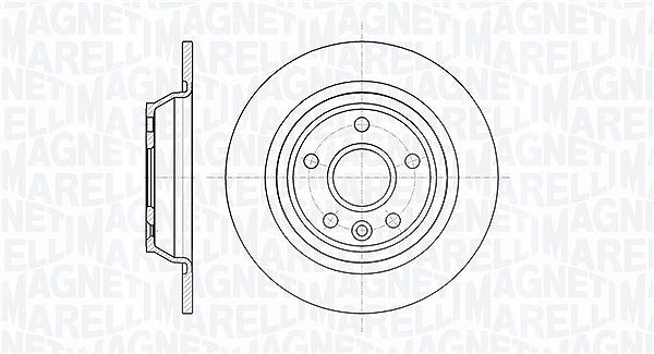 Magneti Marelli Bremsscheibe Hinterachse Voll [Hersteller-Nr. 361302040337] für Land Rover, Ford