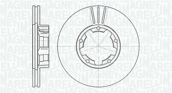 Magneti Marelli Bremsscheibe [Hersteller-Nr. 361302040376] für Nissan