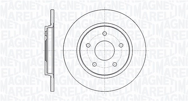 Magneti Marelli Bremsscheibe [Hersteller-Nr. 361302040375] für VW, Fiat, Dodge, Chrysler
