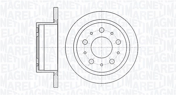 Magneti Marelli Bremsscheibe [Hersteller-Nr. 361302040331] für Peugeot, Citroën, Fiat