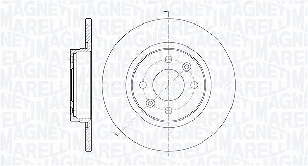Magneti Marelli Bremsscheibe [Hersteller-Nr. 361302040327] für Dacia, Renault, Smart