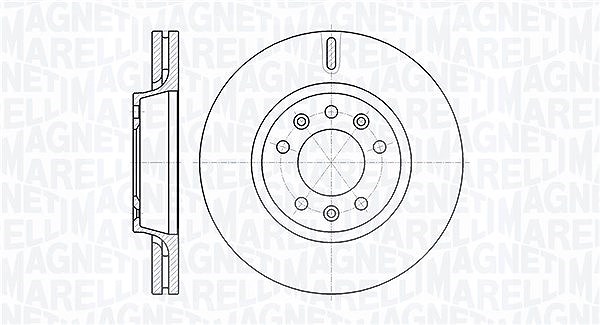 Magneti Marelli Bremsscheibe [Hersteller-Nr. 361302040526] für Fiat, Peugeot, Toyota, Citroën