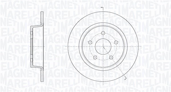 Magneti Marelli Bremsscheibe [Hersteller-Nr. 361302040371] für Ford