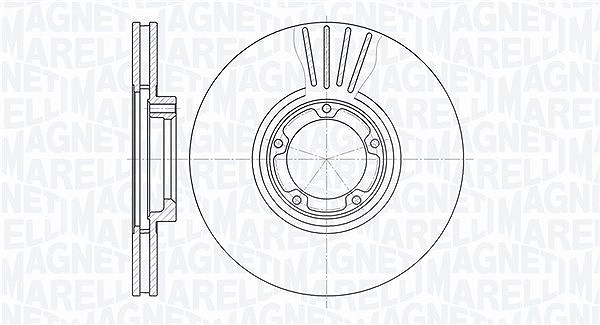 Magneti Marelli Bremsscheibe [Hersteller-Nr. 361302040370] für Ford