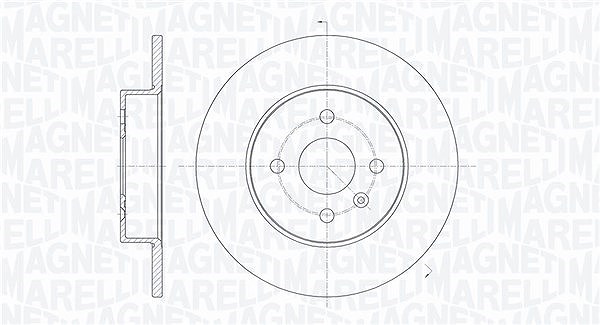 Magneti Marelli Bremsscheibe [Hersteller-Nr. 361302040311] für Vauxhall, Opel