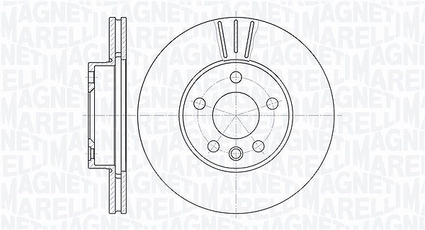 Magneti Marelli Bremsscheibe [Hersteller-Nr. 361302040368] für VW, Ford, Seat