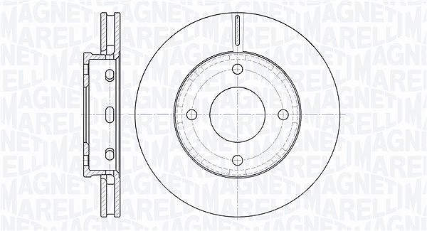Magneti Marelli Bremsscheibe [Hersteller-Nr. 361302040504] für Mitsubishi, Smart